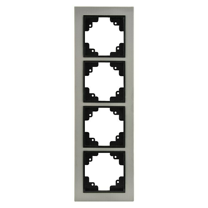 Voltomat FERA Abdeckrahmen Variante A (4-fach, Silber, Edelstahl, Unterputz)