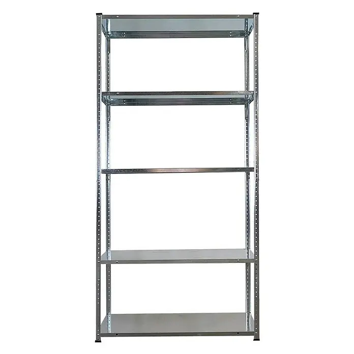 Mega Deal | 3x Schraubregal Haldor | HxBxT 180x90x40cm | Fachlast 100 kg | Verzinkt -  - Ein Regal aus Metall mit fünf Regalböden, ideal für Lagerung und Organisation in Garage oder Keller. Robust und langlebig.
