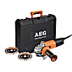 AEG Powertools Winkelschleifer-Set WS 10-125 S (1.000 W, Durchmesser Scheibe: 125 mm, Leerlaufdrehzahl: 11.500 U/min)