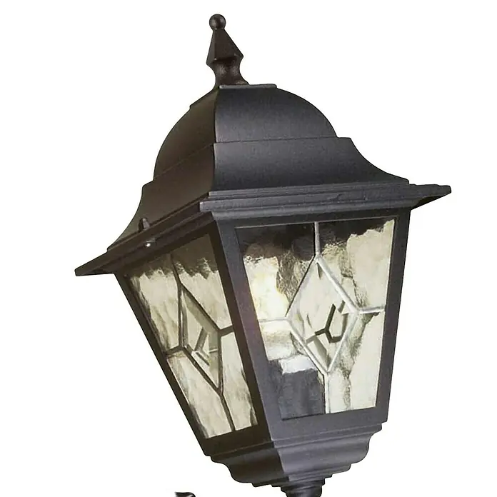 Elstead Außenwandleuchte Norfolk - 60 W, 29,5 x 18,4 x 47 cm, Schwarz, IP44, Bewegungsmelder - Schicke schwarze Außenleuchte mit facettiertem Glas. Die Außenleuchte ist eine stilvolle Ergänzung für jeden Außenbereich und sorgt für ein angenehmes Licht.