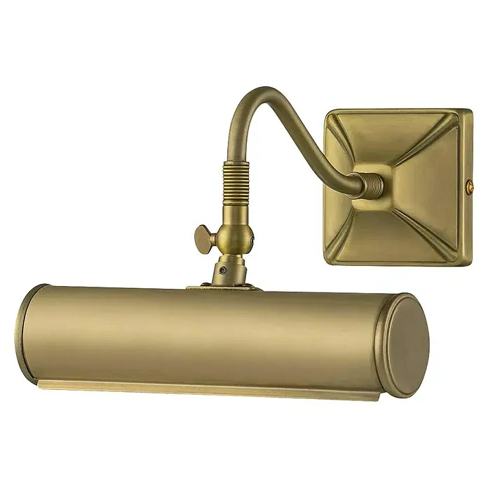 Elstead LED-Bilderleuchte - 40 W, L x B x H: 20 x 19 x 13,5 cm, Messing - Wandleuchte aus Messing mit verstellbarem Arm und Lampenschirm für Bilder, ideal für eine stilvolle Beleuchtung von Kunstwerken.