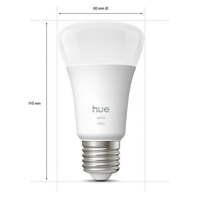 Philips Hue Pametna LED sijalka White 1100  (E27, Možnost zatemnitve, Toplo bela, 1.100 lm, 9,5 W, 2 kos) | LED luči | Svetlila | Elektro in svetila | Izdelki | BAUHAUS