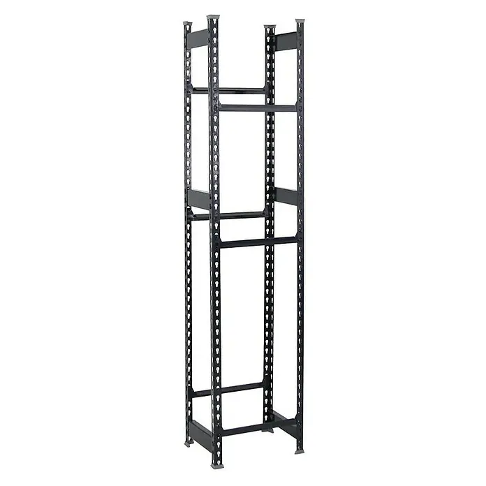 Proregal Getränkekistenregal BIG CAMEL - Traglast pro Boden: 100 kg, Anzahl Böden: 3 Stk., Stecken, Schwarz - Aufnahme des schwarzen Metall-Rack-Systems, das langlebige Aufbewahrungslösungen bietet.
