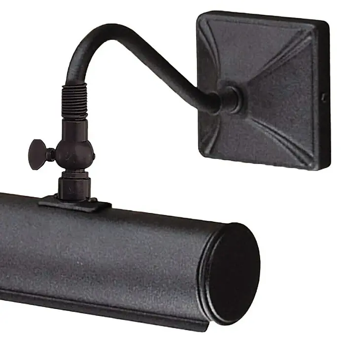 Elstead LED-Bilderleuchte - 40 W, L x B x H: 20 x 19 x 13,5 cm, Schwarz - Wandmontierte Bilderleuchte in dunklem Farbton mit quadratischer Wandhalterung und zylindrischem Lampenkopf.