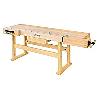 Ramia Werkbank met bankschroef Premium 1 (l x b: 2.120 x 760 mm, Werkhoogte: 860 mm, Hout)