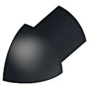 Kwartronde buitenhoek (Aluminium, Zwart, Hoogte: 8 mm, Geborsteld)