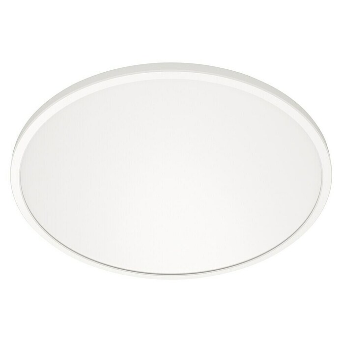 Philips Wiz Plafón LED redondo Superslim (14 W, Ø x Al: 24,2 x 2,3 cm, Color del marco: Blanco, Blanco frío) | BAUHAUS