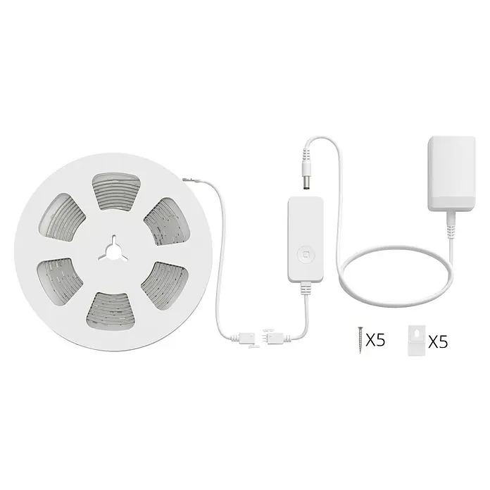 Philips Wiz Smart-LED-Band - Länge: 4 m, RGBW, 6,5 W, 630 lm - Eine LED-Lichterkette auf einer Spule mit Steuergerät und Netzteil. Ideal für stimmungsvolle Beleuchtung im Innenbereich.
