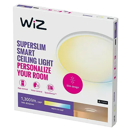 Philips Wiz LED-Deckenleuchte rund Tunable White SuperSlim