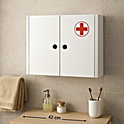 Tatay Armario colgante de baño Cruz (15,5 x 46 x 32 cm, Blanco)