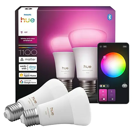 Philips Hue Smart-LED-Lampen Set White and Color 1100 matter