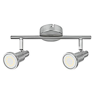 Osram Led-plafondspot (5,2 W, l x b x h: 275 x 80 x 146 mm, Nikkel mat, Warm wit, 2 st.)