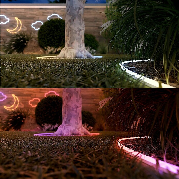 Philips Hue Ledstrips Outdoor White and Color Gradient Neon (Lengte: 5 m, Lichtkleur: RGBW, 3.000 lm, 30 W) | BAUHAUS