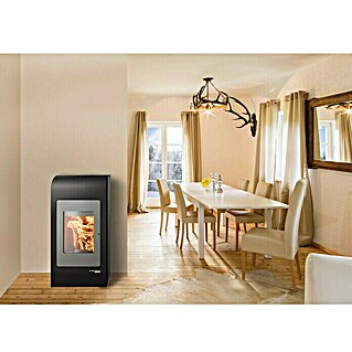 Haas+Sohn Peč na pelete HSP 2.17 Home II (2,4 kW - 8,6 kW, Zmogljivost ogrevanja prostora: 230 m³, Črne barve/sive barve)