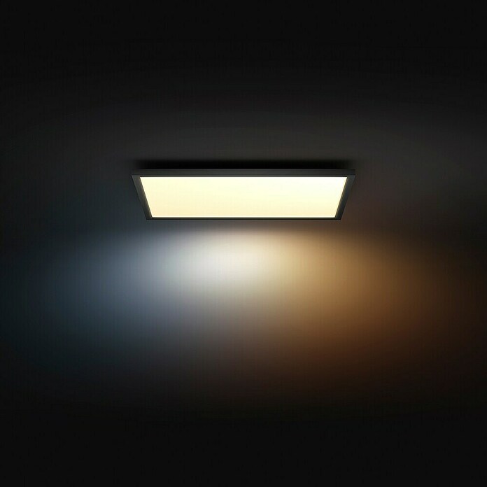 Philips Hue LED-Panel White Ambience Aurelle (39 W, L x B x H: 60 x 60 x 4,6 cm, Schwarz, Warmweiß) | BAUHAUS