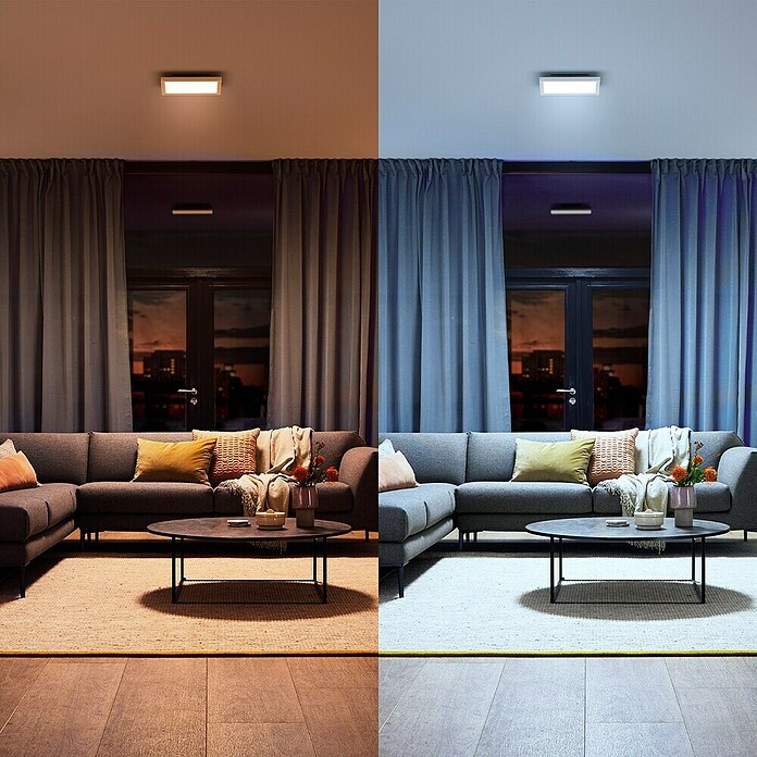 Philips Hue LED-Panel Auerelle (19 W, L x B x H: 30 x 30 x 4,8 cm, Weiß, Warmweiß) | BAUHAUS