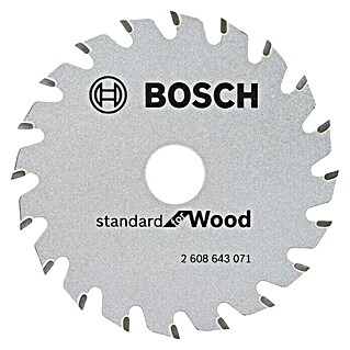 Bosch Disco de sierra Standard for Wood (Diámetro: 85 mm, Número de dientes: 20 dientes, Específico para: Sierra circular manual profesional Bosch Mini GKS 10,8)