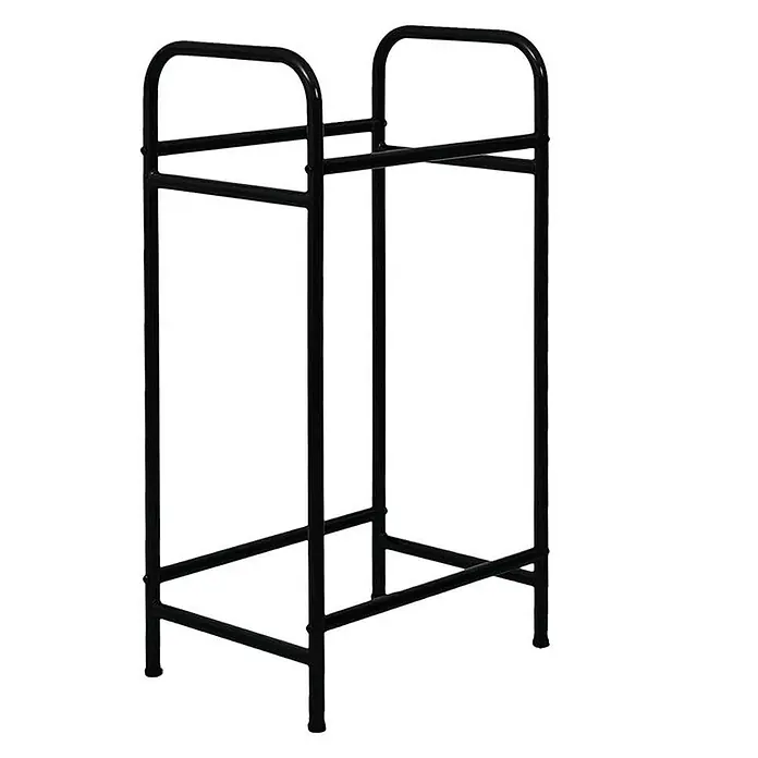 Proregal Reifenregal CARRERO - Schrauben, Schwarz - Kompakter Kaminholzständer aus schwarzem Metall für die ordentliche Lagerung von Brennholz in Ihrem Zuhause. Robust und platzsparend.
