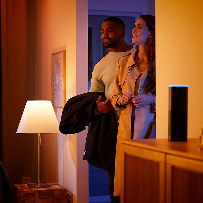 Philips Hue Smart-LED-Lampe Set mit Dimmcontroller, Steuerzentrale (E27, Dimmbar, RGBW, 2 Stk.) | BAUHAUS