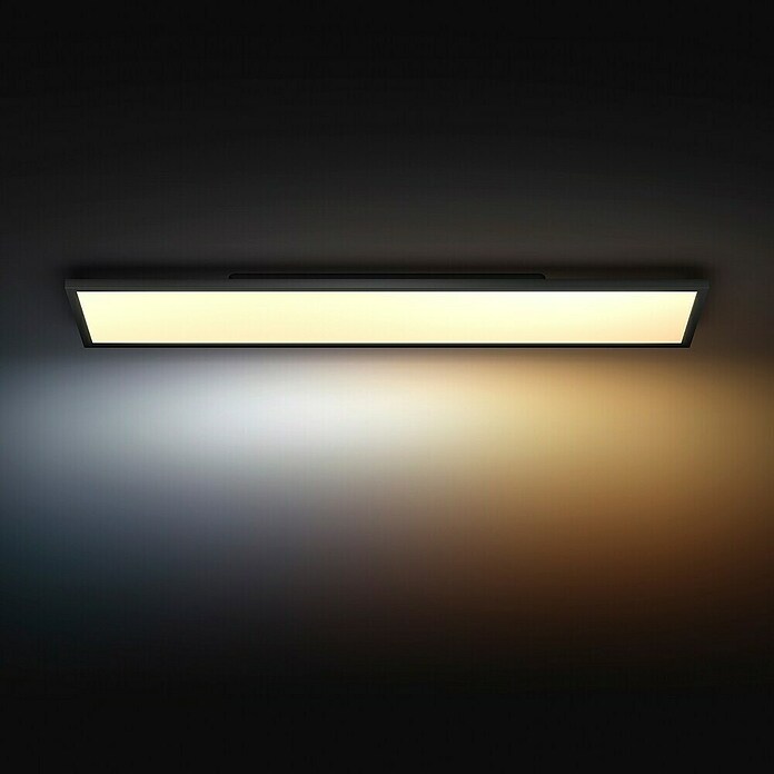 Philips Hue LED-Panel White Ambience Aurelle (39 W, L x B x H: 120 x 30 x 4,6 cm, Schwarz, Warmweiß) | BAUHAUS