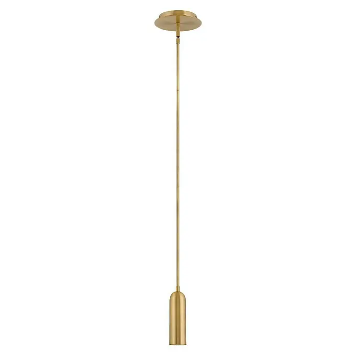 Elstead LED-Pendelleuchte Dax - 8 W, L x B x H: 12,7 x 12,7 x 20,3 cm, Messing - Elegante, goldfarbene Hängeleuchte, die mit ihrem schlanken Design und dem warmen Licht jeden Raum aufwertet. Die Leuchte sorgt für eine angenehme Atmosphäre.