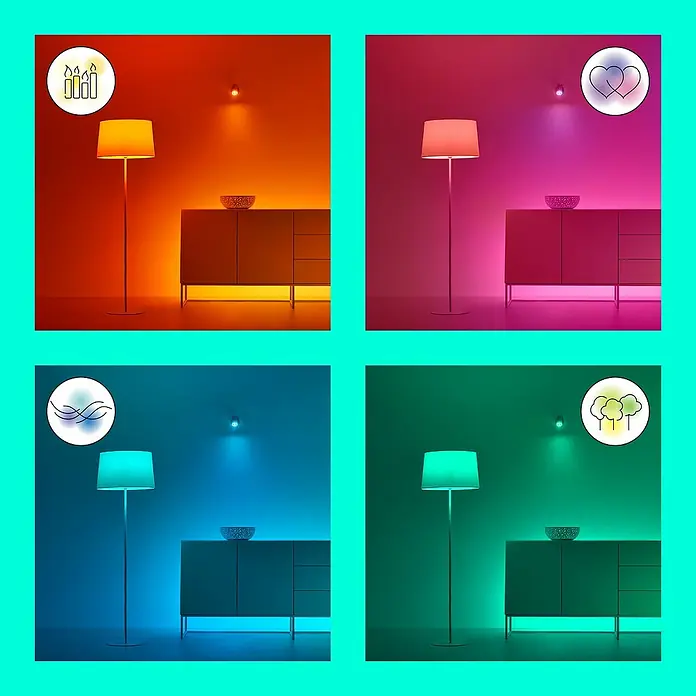 Philips Wiz Smart-LED-Band - Länge: 2 m, RGBW, 20 W, 1.600 lm - Intelligente Stehleuchte mit Farbwechselfunktion, ideal für Ambientebeleuchtung und smarte Steuerung im Wohnbereich.