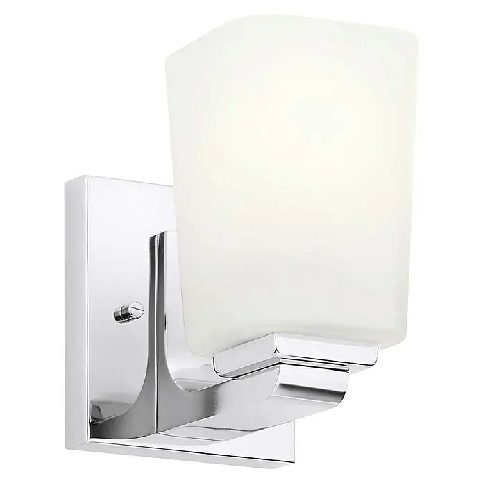 Elstead LED-Wandleuchte Roehm - 3 W, L x B x H: 16,5 x 11,4 x 17,3 cm, Silber - Elegante Wandleuchte mit verchromter Oberfläche und zylindrischem Lampenschirm, die ein modernes Ambiente schafft. Ideal für Badezimmer.