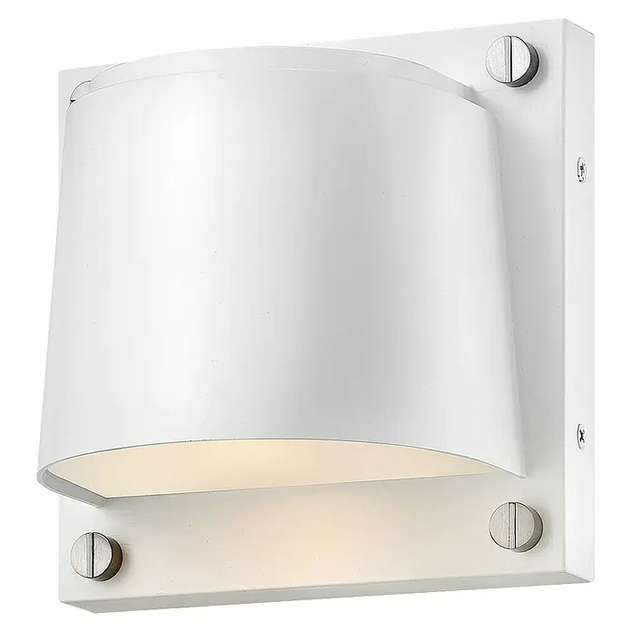 Elstead LED-Außenwandleuchte Scout - 7 W, 12 x 16,5 x 16,5 cm, Weiß, IP44 - Weiße Wandleuchte mit abgerundetem Lampenschirm, ideal für den Außenbereich, die eine elegante und funktionale Beleuchtungslösung bietet.