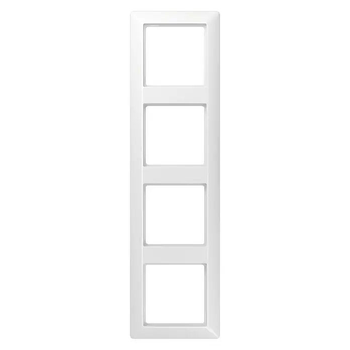 Jung AS 500 Abdeckrahmen AS584WW - Alpinweiß, 4-fach, Kunststoff - Weiße 4-fach Steckdosenblende. Ideal für eine moderne und elegante Gestaltung Ihrer Lichtschalter und Steckdosen im ganzen Haus.