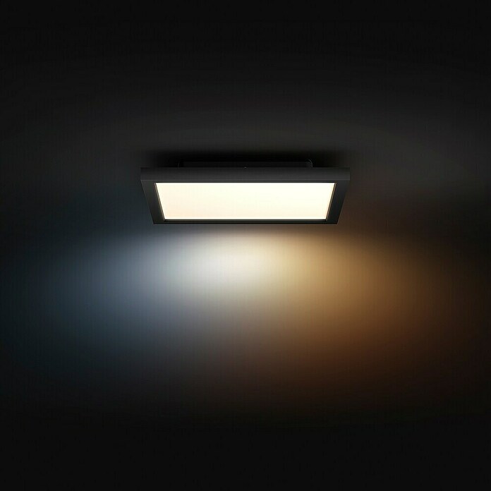 Philips Hue LED-Panel White Ambience Aurelle (19 W, L x B x H: 30 x 30 x 4,6 cm, Schwarz, Warmweiß) | BAUHAUS