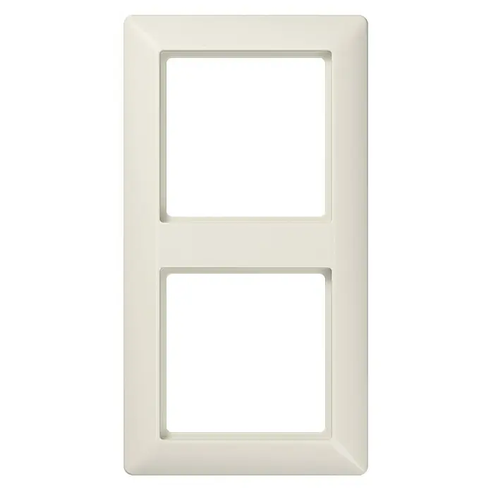 Jung AS 500 Abdeckrahmen AS582 - Weiß, 2-fach, Kunststoff - Rahmen für Doppel-Schaltereinsätze in neutralem Beige. Perfekt, um zwei Schalter oder Steckdosen stilvoll zu kombinieren und die Wand optisch aufzuwerten.