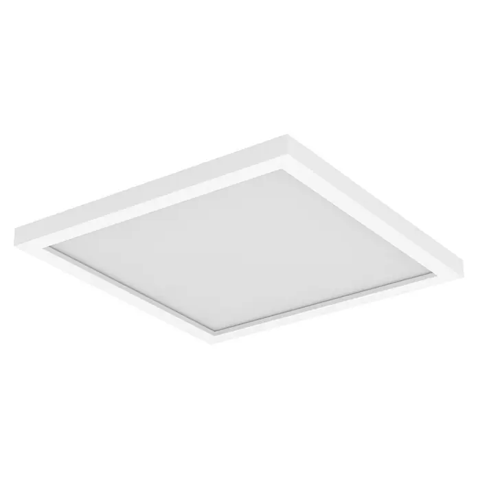 Philips Hue LED-Panel Auerelle - 19 W, L x B x H: 30 x 30 x 4,8 cm, Warmweiß - Quadratische LED-Deckenleuchte mit schlichtem, weißem Rahmen, ideal für moderne Büros und Wohnräume. Helles, gleichmäßiges Licht.