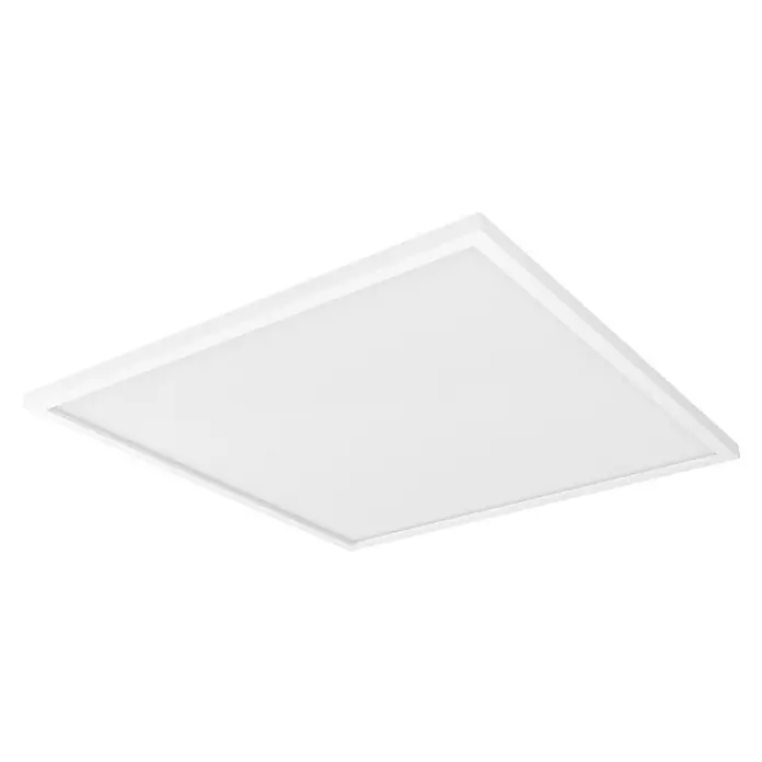 Philips Hue LED-Panel White Ambience Aurelle - 39 W, L x B x H: 60 x 60 x 4,6 cm, Weiß, Warmweiß - Eine quadratische LED-Deckenleuchte in Weiß. Die Leuchte ist modern und minimalistisch gestaltet und sorgt für eine gleichmäßige Ausleuchtung.