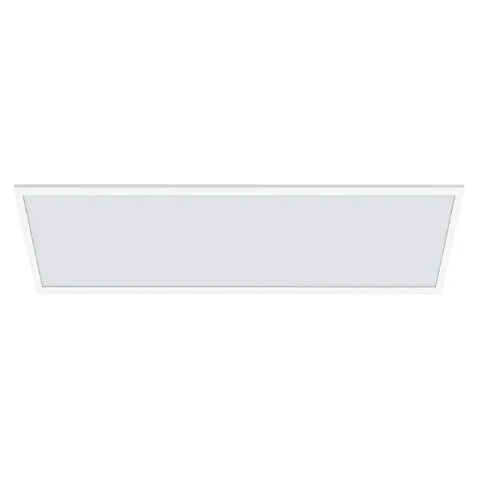Philips Wiz LED-Panel Tunable White Slim Design - 36 W, L x B x H: 119,5 x 29,5 x 4 cm, Weiß, Kaltweiß - Das Bild zeigt eine rechteckige LED-Deckenleuchte mit einem weißen Rahmen, ideal für moderne Innenräume und Büros.