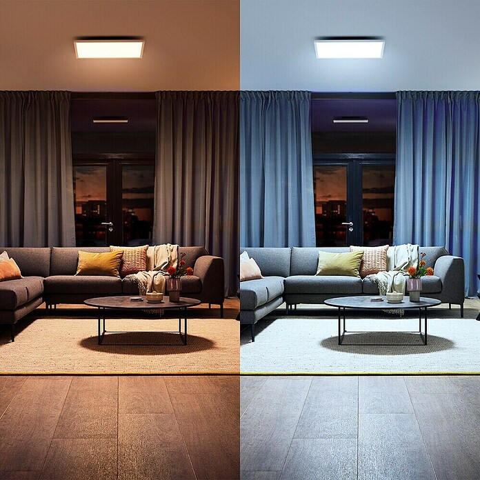 Philips Hue LED-Panel White Ambience Aurelle (39 W, L x B x H: 60 x 60 x 4,6 cm, Weiß, Warmweiß) | BAUHAUS