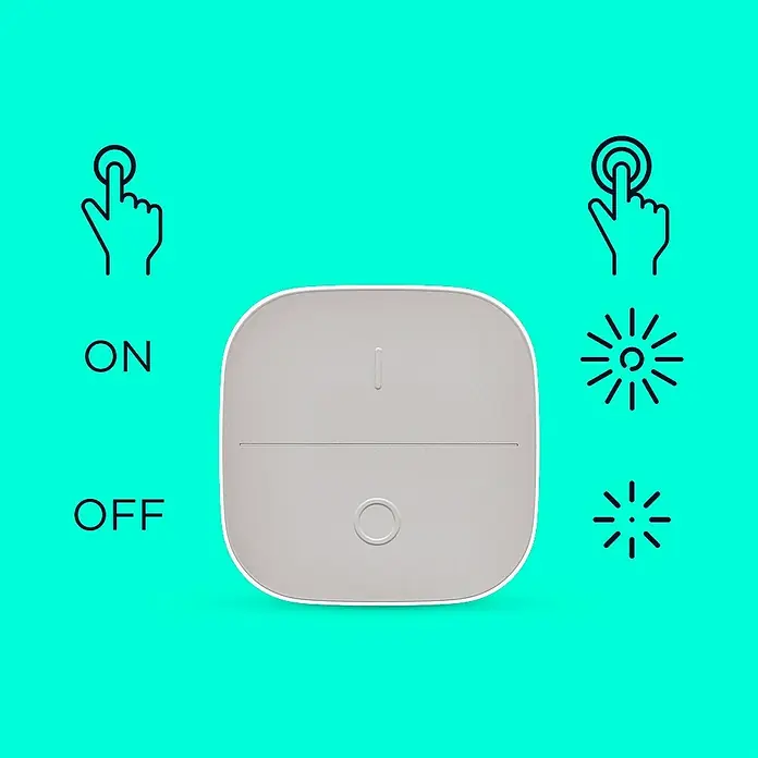 Philips Wiz Fernbedienung smarter Connected Button - Weiß - Intelligenter Lichtschalter zur Steuerung der Beleuchtung, mit Touch-Funktion zum Ein- und Ausschalten und zur Helligkeitsregulierung.