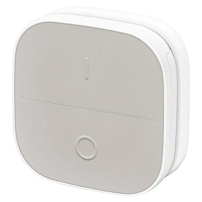 Philips Wiz Fernbedienung smarter Connected Button - Weiß - Nahaufnahme einer weißen quadratischen Smart-Home-Steuerung mit minimalistischem Design, ideal zur Wandmontage.