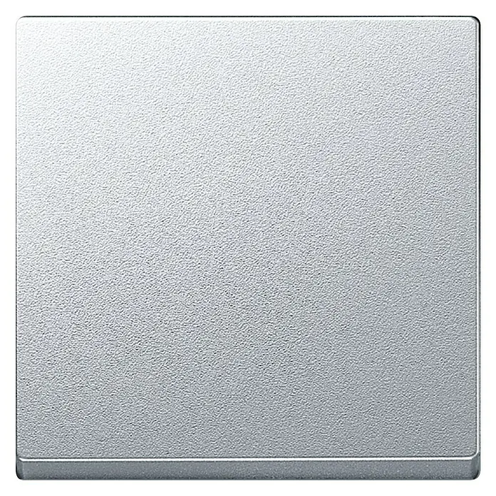 Merten M-Plan Universalwippe 433160 - Aluminium, Kunststoff, Unterputzmontage - Quadratische, silberfarbene Steckdosenabdeckung mit leicht strukturierter Oberfläche für den Innenbereich.
