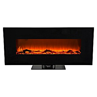 Voltomat HEATING Chimenea eléctrica de pie o mural Flat (Negro, 26 x 128 x 61 cm)