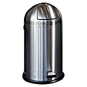 Vepa Bins Treteimer Kickcan (33 l, Farbe: Silber Metallic, Rund, Metall)