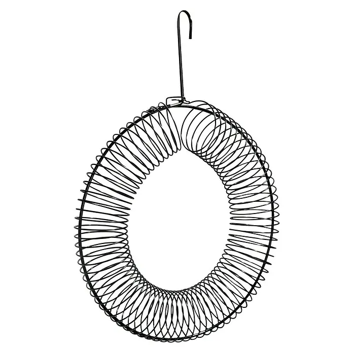 Riesenfutterring - Metall, Pulverbeschichtet, Schwarz - Hängender, spiralförmiger Futterspender für Wildvögel aus Metall. Ideal für die ganzjährige Fütterung von Vögeln in Ihrem Garten.