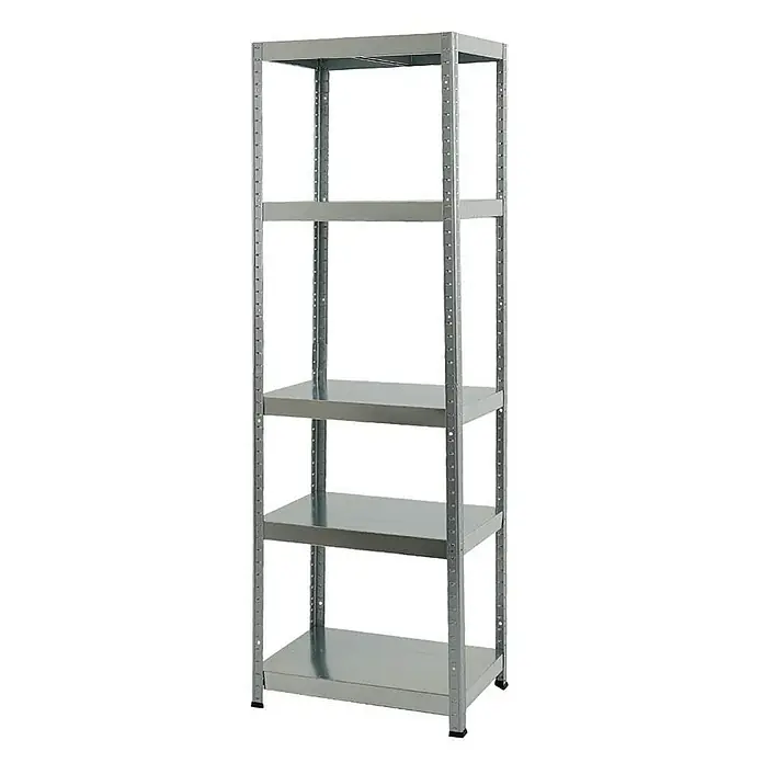 Proregal Metallregal Steel Eagle - Traglast pro Boden: 130 kg, Anzahl Böden: 5 Stk., Stecken, Verzinkt - Metallregal mit fünf Ablagen. Das Regal ist ideal für Lagerung und Organisation in Garage, Keller oder Werkstatt.