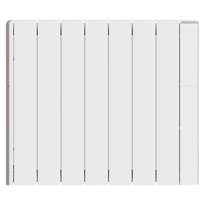 Corberó Emisor térmico programable - 1.200 W, Blanco, 9,5 x 65,3 x 58 cm, Fluido - Panel de calefacción blanco moderno con un diseño elegante para una solución de calefacción eficiente y elegante en tu hogar.