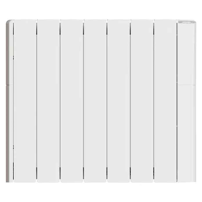 Corberó Emisor térmico WiFi - 1.200 W, Blanco, 9,5 x 65,3 x 58 cm, Fluido - Un radiador blanco con múltiples aletas, ideal para una calefacción eficiente de la habitación. Un diseño moderno, apto para hogares y oficinas.