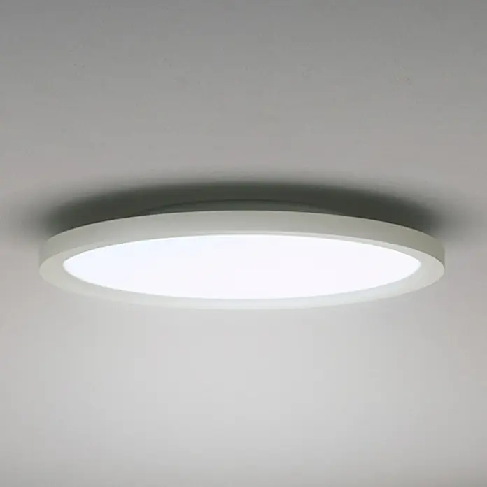 Philips Hue LED-Panel rund White Ambience Aurelle - 21 W, Ø x H: 39,5 x 4,7 cm, Weiß, Warmweiß - Runde, weiße Deckenleuchte mit integriertem LED-Licht. Das schlichte Design sorgt für eine angenehme Beleuchtung im Raum und ist modern.