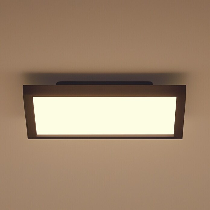 Philips Hue LED-Panel White Ambience Aurelle (19 W, L x B x H: 30 x 30 x 4,6 cm, Schwarz, Warmweiß) | BAUHAUS