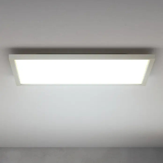 Philips Hue LED-Panel White Ambience Aurelle - 39 W, L x B x H: 60 x 60 x 4,6 cm, Weiß, Warmweiß - Moderne Deckenleuchte mit rechteckigem, weißem Rahmen und hellem Licht für eine stilvolle Beleuchtung im Raum.
