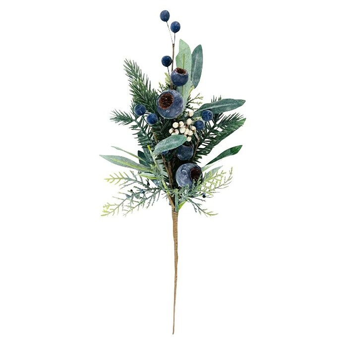Okrasna vejica  (Zelena, Modra, Plastika, 37 cm) | 8496 - Weihnachten Deko | IDDP - Weihnachten | IDD - Trendy | ID - Trendy | I - Stadtgarten | BAUHAUS