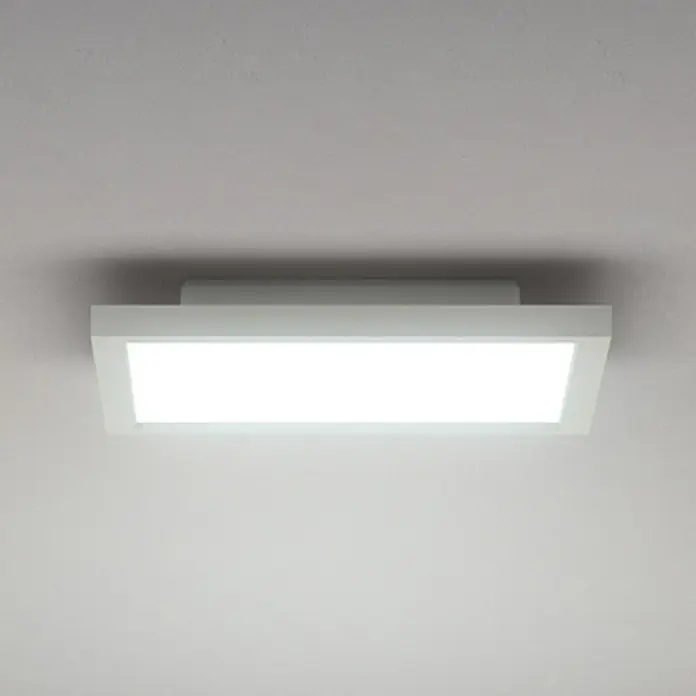 Philips Hue LED-Panel Auerelle - 19 W, L x B x H: 30 x 30 x 4,8 cm, Warmweiß - Weiße, rechteckige Deckenleuchte mit integriertem LED-Panel für eine helle und moderne Beleuchtung im Raum. Schlichtes Design für jeden Wohnbereich.