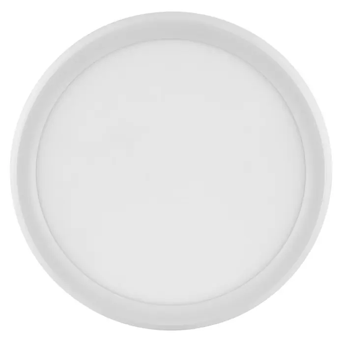 Brilliant LED-Deckenleuchte rund Carlos - 16 W, Ø x H: 30 x 2,9 cm, Weiß, Neutralweiß - Nahaufnahme einer runden, weißen Deckenleuchte, die modernes Design und helle Ausleuchtung verspricht.